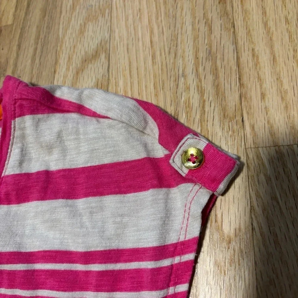 Tommy Hilfiger | Striped Maxi Dress Cinch Waist, Pockets & Gold  Button Detail - Picture 5 of 12